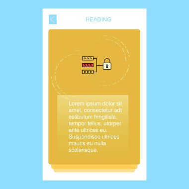 Ağ mobil dikey afiş tasarım tasarım güvenli. Vektör