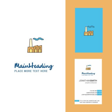 Sanayi yaratıcı Logo ve kartvizit. dikey tasarlamak vektör