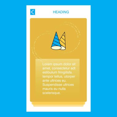 Koni kap mobil dikey banner tasarım tasarımı. Vektör