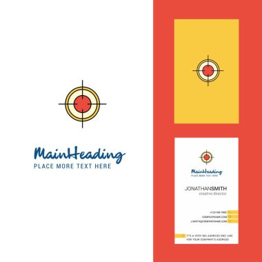 Hedef yaratıcı Logo ve kartvizit. dikey tasarlamak vektör