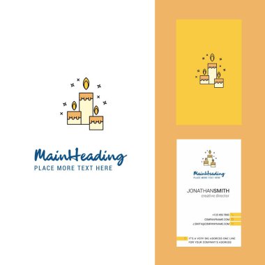 Yaratıcı Logo ve kartvizit mumlar. dikey tasarlamak vektör