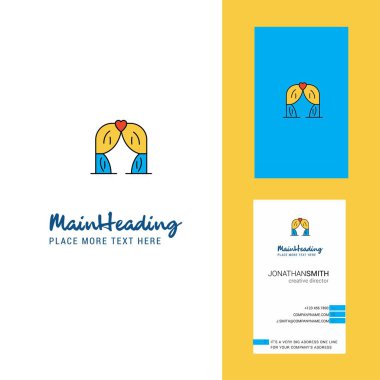 Perde yaratıcı Logo ve kartvizit. dikey tasarlamak vektör