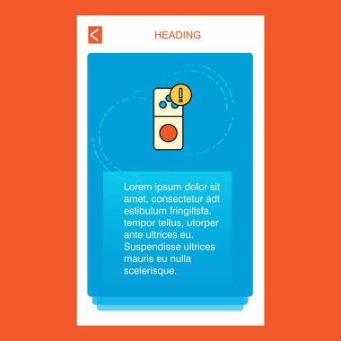 Internet hata mobil dikey afiş tasarım tasarım. Vektör