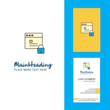 Korumalı Web sitesi Logo yaratıcı ve kartvizit. dikey tasarlamak vektör