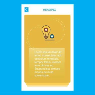 Ampul dişli mobil dikey banner tasarım tasarımı ile. Vektör