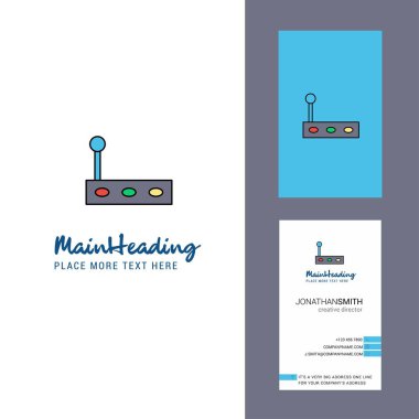 Vites kutusu yaratıcı Logo ve kartvizit. dikey tasarlamak vektör