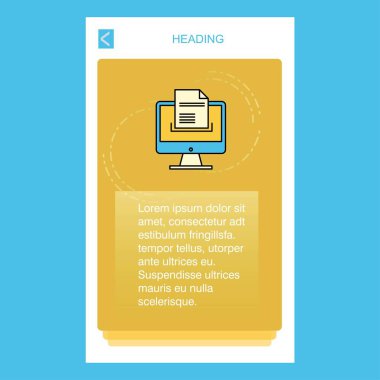 Belge mobil dikey banner tasarım tasarımı indiriyor. Vektör