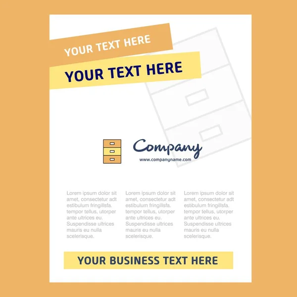 Cupboard Title Page Design Company Profile Annual Report Presentations Leaflet — Stock Vector
