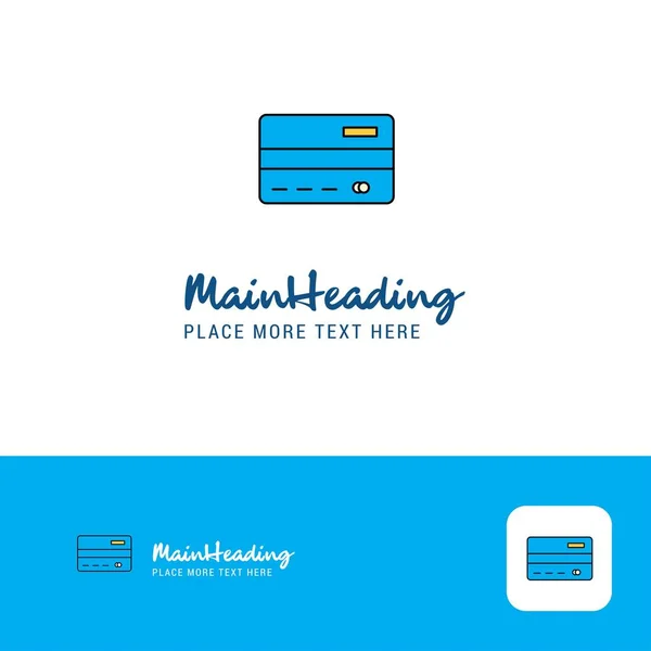 Δημιουργική Πιστωτική Κάρτα Λογότυπο Του Σχεδιασμού Επίπεδη Χρώμα Λογότυπο Μέρος — Διανυσματικό Αρχείο