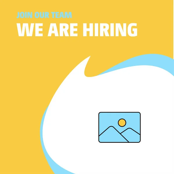 Bergabunglah Dengan Tim Kami Busienss Company Image Hiring Poster Callout - Stok Vektor