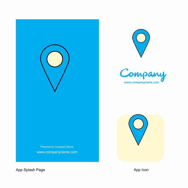 Χάρτης Τοποθεσίας Εταιρείας Εικονίδιο App Λογότυπο Και Σχέδιο Σελίδας Παφλασμών — Διανυσματικό Αρχείο