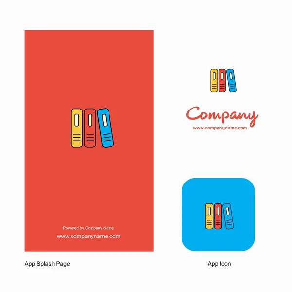 Files Company Logo App Icon Splash Page Design Creative Business — Stock Vector