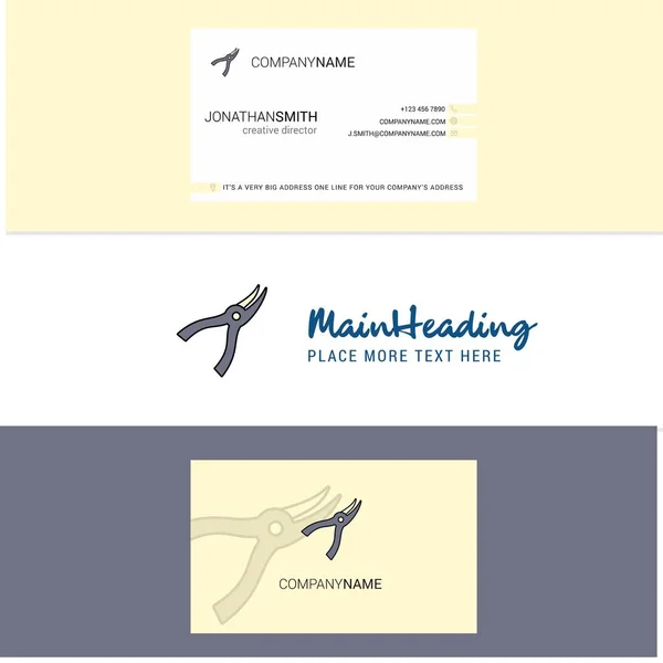 Prachtige Cutter Logo Visitekaartje Verticale Design Vector — Stockvector