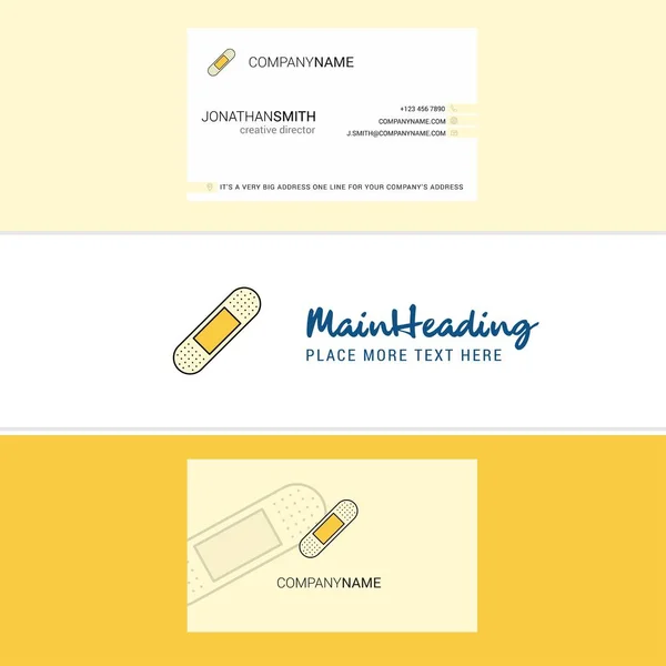 Beautiful Plaster Logo Business Card Vertical Design Vector — Stock Vector