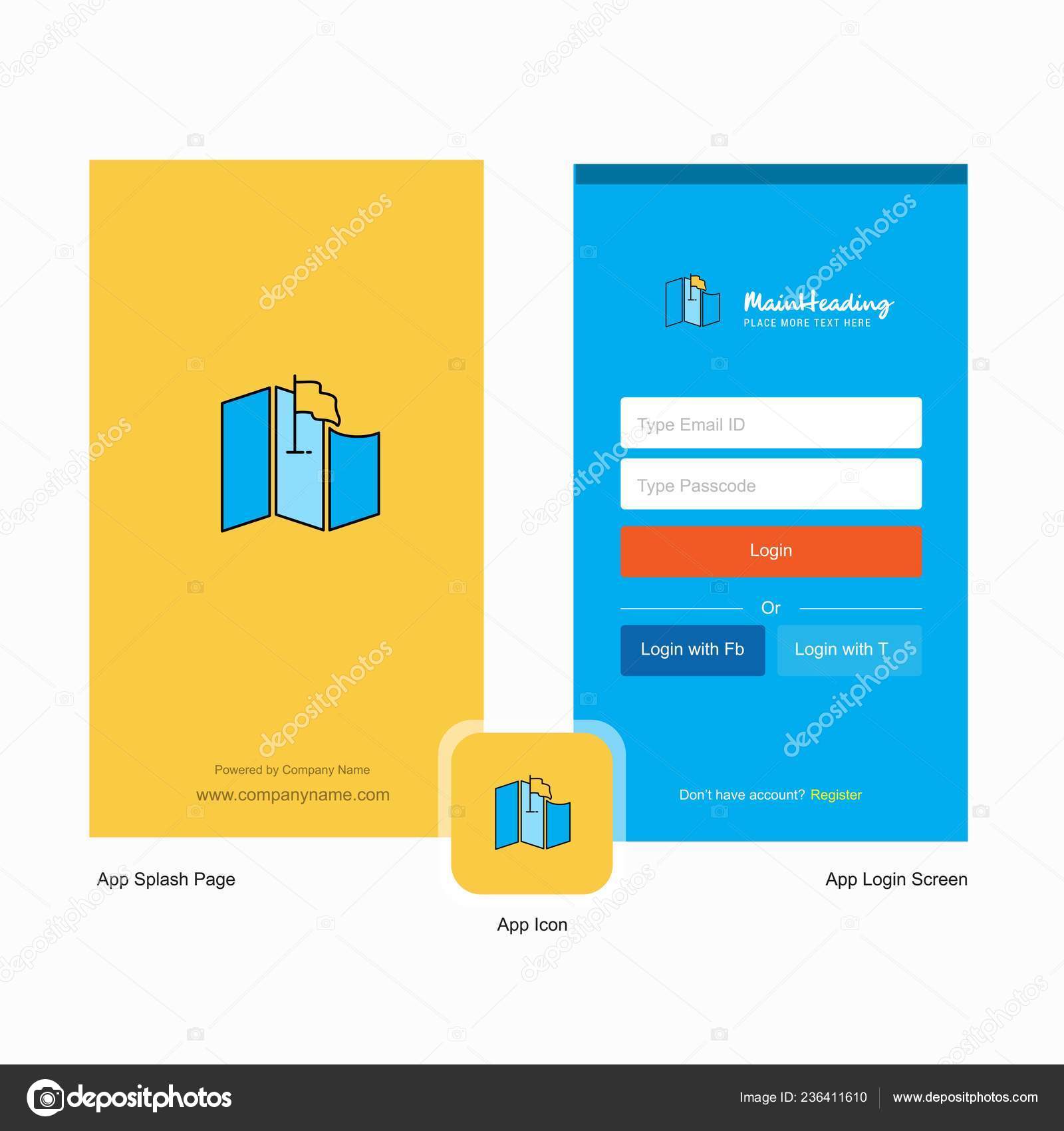 Company Map Splash Screen Login Page Design Logo Template Mobile Vector Image By C Ibrandify Vector Stock Company Map Splash Screen Login Page Design Logo Template Mobile Vector Image By C Ibrandify Vector Stock