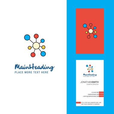 Ağ yaratıcı Logo ve kartvizit. dikey tasarlamak vektör
