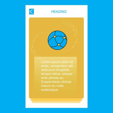 Dünya mobil dikey banner tasarım tasarımı. Vektör