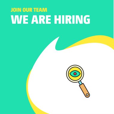 Bize katıl. Busienss firma arama Poster belirtme çizgisi tasarım işe vardır. Vektör arka plan