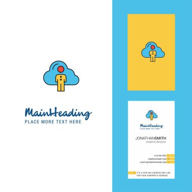 Bulut ağ yaratıcı Logo ve kartvizit. dikey tasarlamak vektör