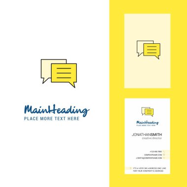 Klasör yaratıcı Logo ve kartvizit. dikey tasarlamak vektör