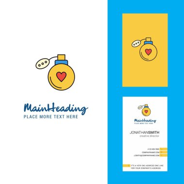 Parfüm yaratıcı Logo ve kartvizit. dikey tasarlamak vektör