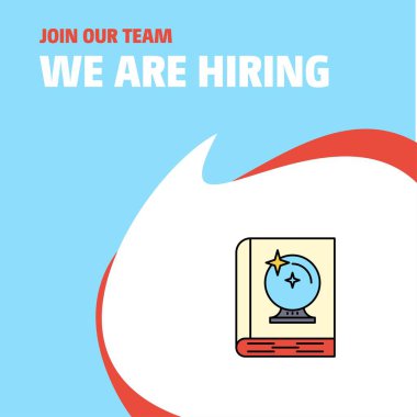 Bize katıl. Busienss şirket Halloween kitap biz çoğu işe Poster belirtme çizgisi tasarım. Vektör arka plan