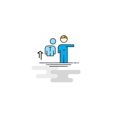 Düz Avatar simge. Vektör