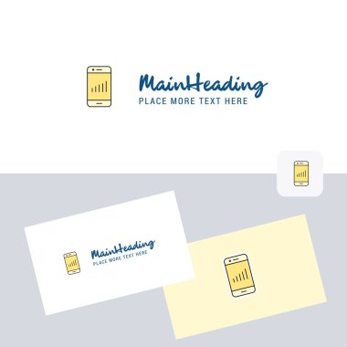 Kartvizit şablonu ile akıllı telefon vektör logo. Zarif kurumsal kimlik. -Vektör