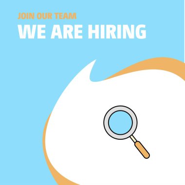 Bize katıl. Busienss firma arama Poster belirtme çizgisi tasarım işe vardır. Vektör arka plan