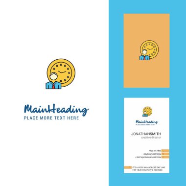 Yaratıcı Logo ve iş kartı son tarihi. dikey tasarlamak vektör