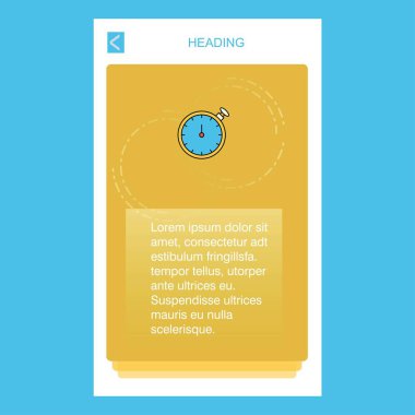 Kronometre mobil dikey banner tasarım tasarımı. Vektör