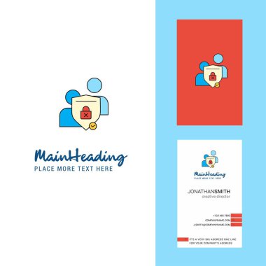 Korumalı sohbet Logo yaratıcı ve kartvizit. dikey tasarlamak vektör