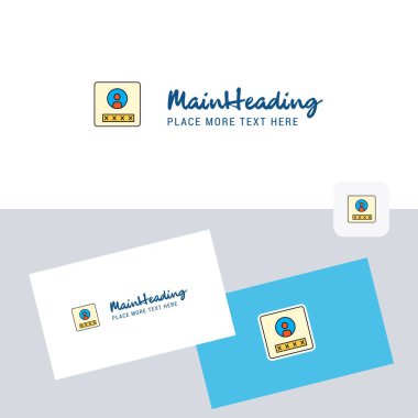 User profile vector logotype with business card template. Elegant corporate identity. - Vector