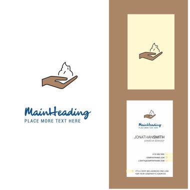 Traş köpüğü yaratıcı Logo ve kartvizit. dikey tasarlamak vektör