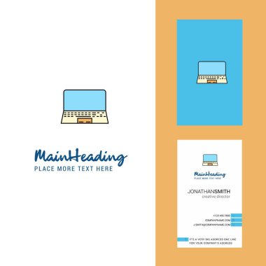 Dizüstü yaratıcı Logo ve kartvizit. dikey tasarlamak vektör