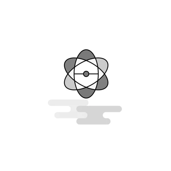 Ядерная Веб Икона Плоская Линия Заполненная Серой Иконой — стоковый вектор
