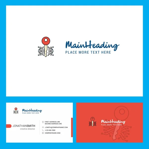 Дизайн Логотипу Шаблоном Tagline Front Back Business Card Векторний Креативний — стоковий вектор