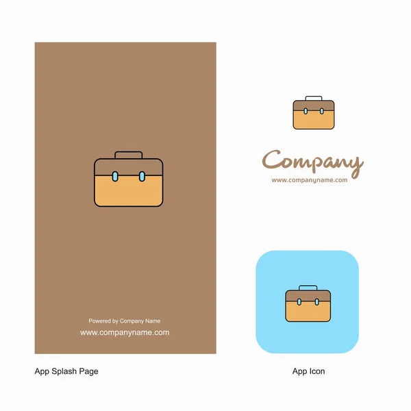Breifcase Firmenlogo App Icon Und Splash Page Design Kreative Gestaltungselemente — Stockvektor