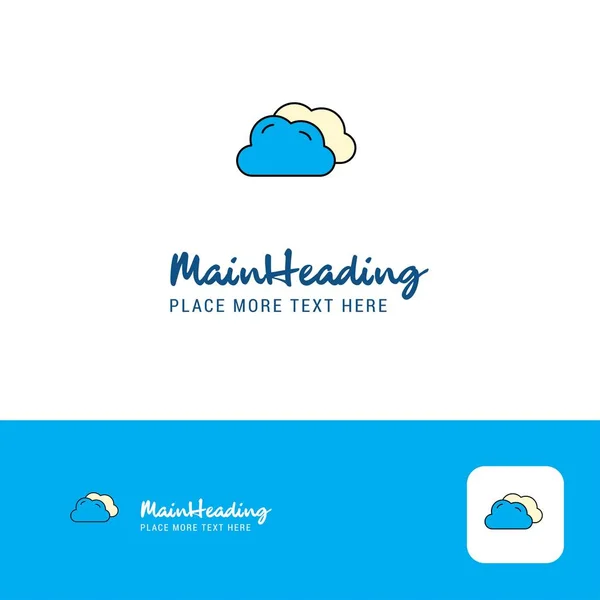Logo Ontwerp Met Creatieve Wolken Egale Kleur Logo Plek Voor — Stockvector