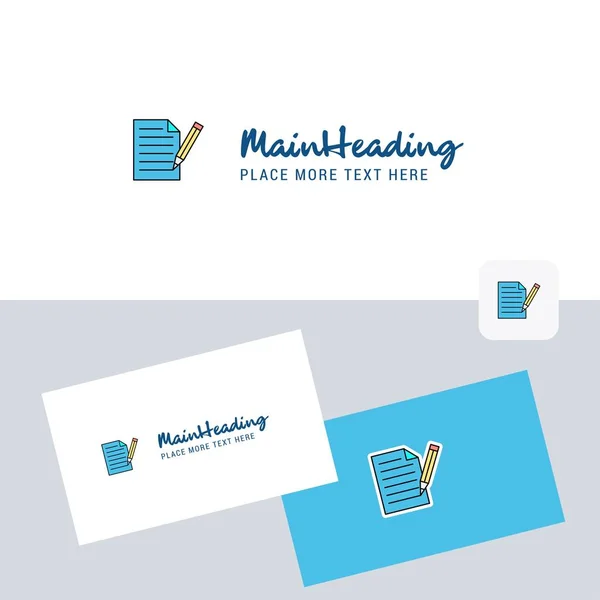 Write Document Vector Logotype Business Card Template Elegant Corporate Identity — Wektor stockowy