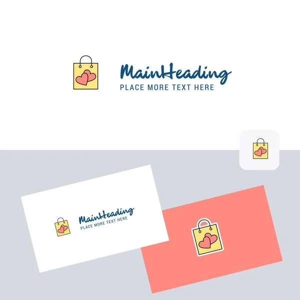 Τσάντα Για Ψώνια Λογότυπο Φορέα Πρότυπο Επαγγελματική Κάρτα Κομψό Εταιρική — Διανυσματικό Αρχείο