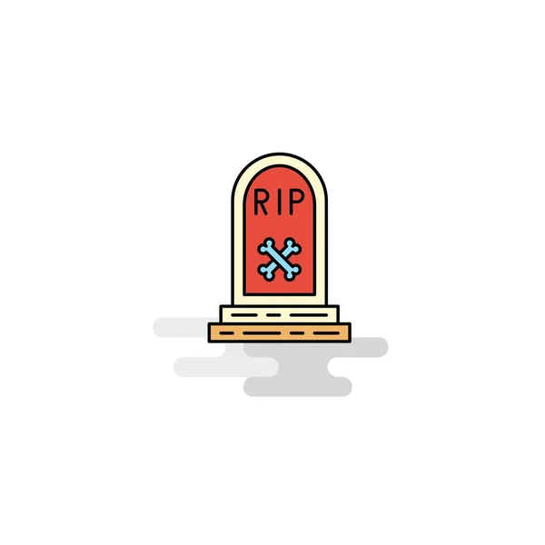 Flat Grave Icon Vetor —  Vetores de Stock
