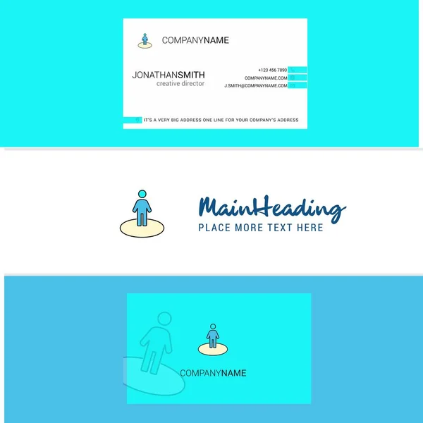 Όμορφη Avatar Λογότυπο Και Επαγγελματική Κάρτα Κατακόρυφη Σχεδίαση Διανυσματικών — Διανυσματικό Αρχείο
