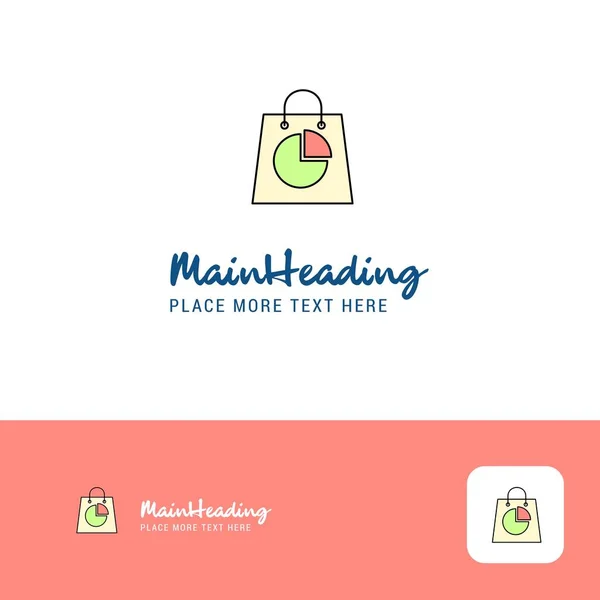クリエイティブ ショッピング バッグ ロゴのデザインです キャッチ フレーズの単色ロゴの場所 ベクトル図 — ストックベクタ