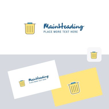 Kartvizit şablonuyla çöp vektör logo. Zarif kurumsal kimlik. -Vektör