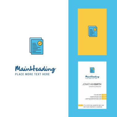 Metin belgesi yaratıcı Logo ve kartvizit. dikey tasarlamak vektör