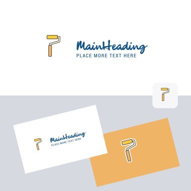 Silindir vektör logo kartvizit şablonu ile boyayın. Zarif kurumsal kimlik. -Vektör