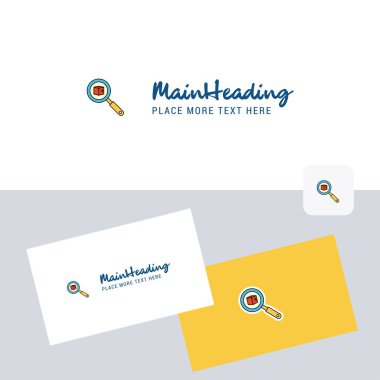 Madde vektör logo kartvizit şablonu ile arama. Zarif kurumsal kimlik. -Vektör