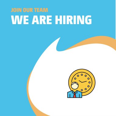 Bize katıl. Busienss şirket son tarihi Poster belirtme çizgisi tasarım işe vardır. Vektör arka plan