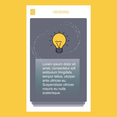 Seo bulb  mobile vertical banner design design. Vector